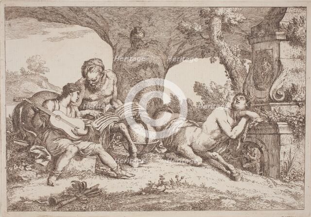 Chiron Teaches Music to Achilles, 1758/1759. Creator: Gaetano Gherardo Zompini.