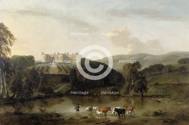 'Chirk Castle from the North', 1704-1734. Creator: Pieter Tillemans.