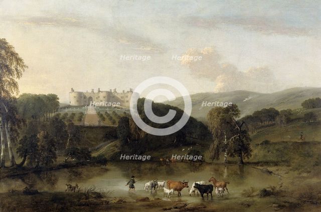 'Chirk Castle from the North', 1704-1734. Creator: Pieter Tillemans.