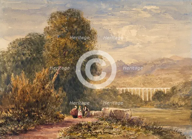 Chirk Aqueduct, 1833. Creator: David Cox the Elder.