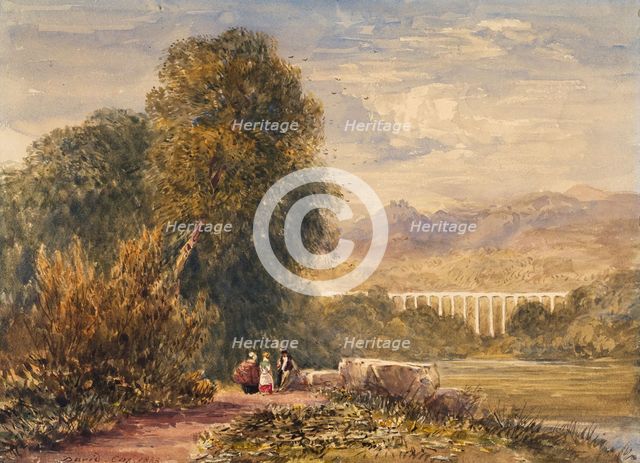 Chirk Aqueduct, 1833. Creator: David Cox the Elder.