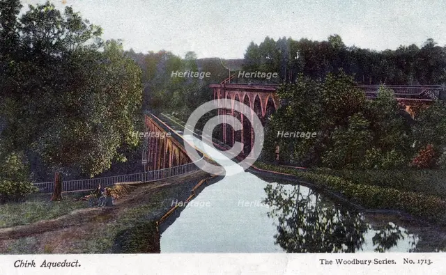 Chirk Aqueduct, Chirk, Wrexham, Wales, 1905.Artist: Walter Bentley Woodbury