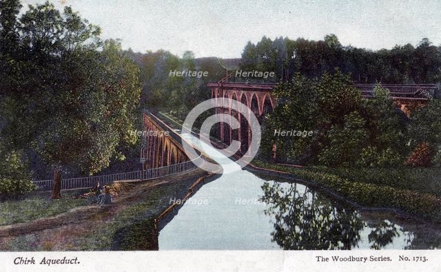 Chirk Aqueduct, Chirk, Wrexham, Wales, 1905.Artist: Walter Bentley Woodbury