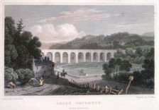 Chirk Aqueduct on the Ellesmere Canal, c1829. Creator: Thomas Barber