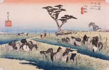 Chiryu, Summer Horse Fair, 1833. Creator: Ando Hiroshige
