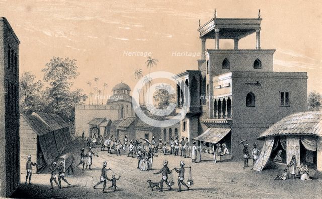 'Chittapore road, Calcutta', 1847. Artist: Unknown