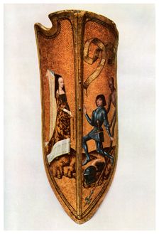 Chivalry and courtly love: Flemish parade shield, c1400 (1956)