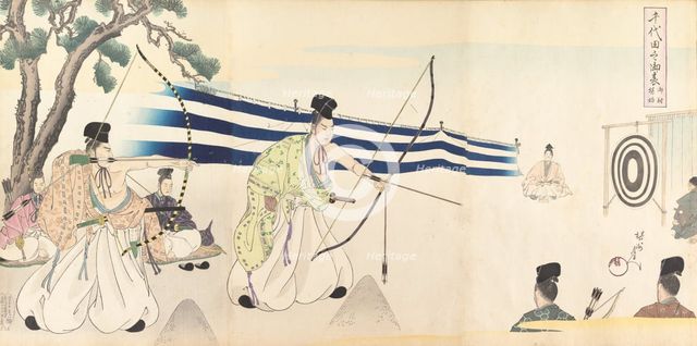 Chiyoda Castle (Album of Men), 1897., 1897. Creator: Chikanobu Yoshu.