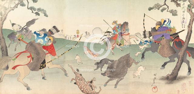 Chiyoda Castle (Album of Men), 1897., 1897. Creator: Chikanobu Yoshu.