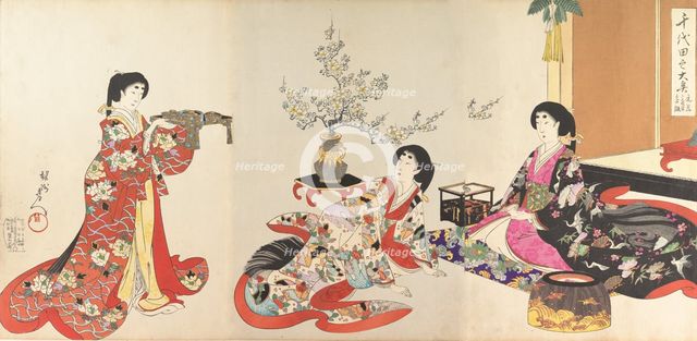 Chiyoda Castle (Album of Women), 1895., 1895. Creator: Chikanobu Yoshu.