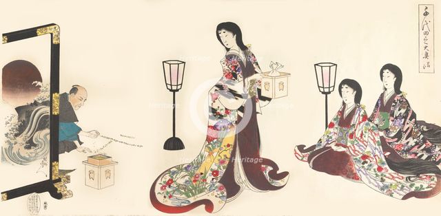 Chiyoda Castle (Album of Women), 1895., 1895. Creator: Chikanobu Yoshu.