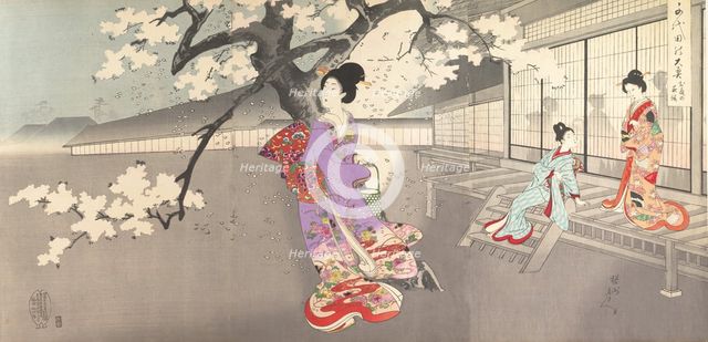 Chiyoda Castle (Album of Women), 1895., 1895. Creator: Chikanobu Yoshu.