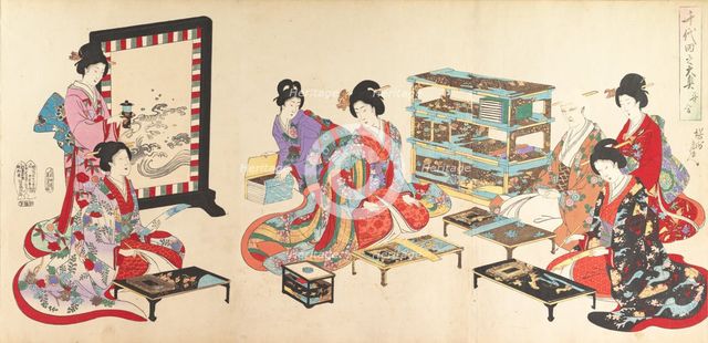 Chiyoda Castle (Album of Women), 1895., 1895. Creator: Chikanobu Yoshu.