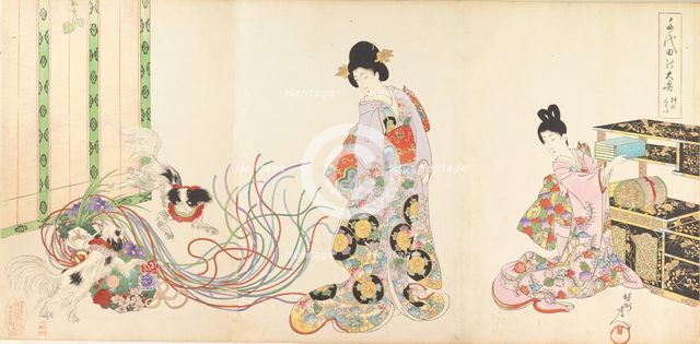 Chiyoda Castle (Album of Women), 1895., 1895. Creator: Chikanobu Yoshu.