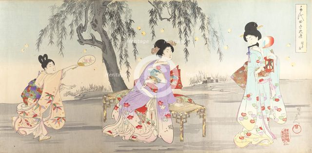 Chiyoda Castle (Album of Women), 1895., 1895. Creator: Chikanobu Yoshu.