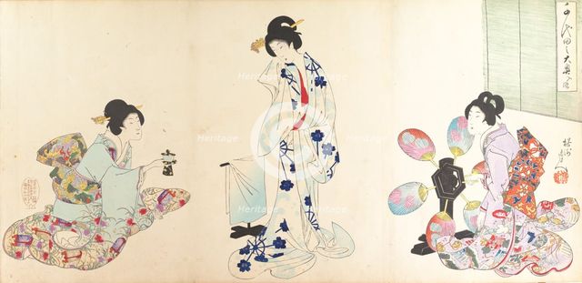 Chiyoda Castle (Album of Women), 1895., 1895. Creator: Chikanobu Yoshu.