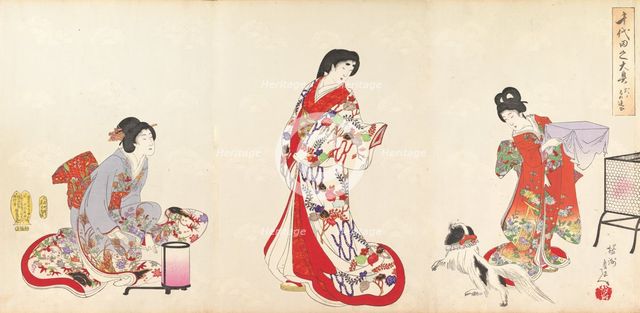 Chiyoda Castle (Album of Women), 1895., 1895. Creator: Chikanobu Yoshu.