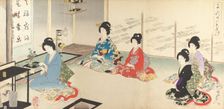 Chiyoda Inner Palace: No.20 Flower Arranging in Turn..., August 1895. Creator: Chikanobu Yoshu