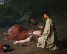 Chlorinden's baptism, 1810. Creators: Peter Fendi, Johann Peter Krafft