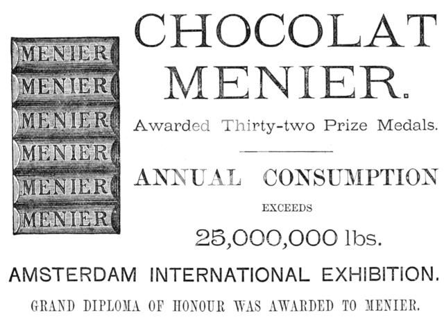 Chocolat Menier, 1883.  Creator: Unknown.