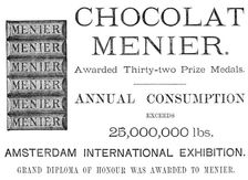 Chocolat Menier, 1883. Creator: Unknown