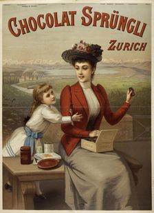 Chocolat Sprüngli, Zurich, c. 1890. Creator: Anonymous