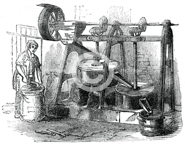Chocolate mill, 1886. Artist: Unknown