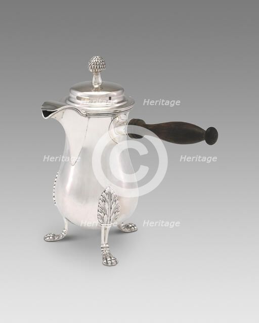 Chocolate or Coffee Pot, 1837/52. Creator: Jehu & William L. Ward.