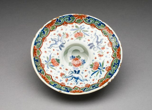 Chocolate Cup Stand, Delft, 1701/22. Creator: De Griekesche A.