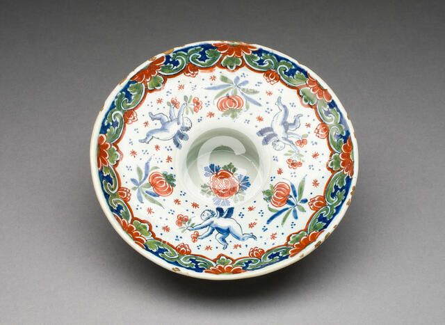 Chocolate Cup Stand, Delft, 1701/22. Creator: De Griekesche A.
