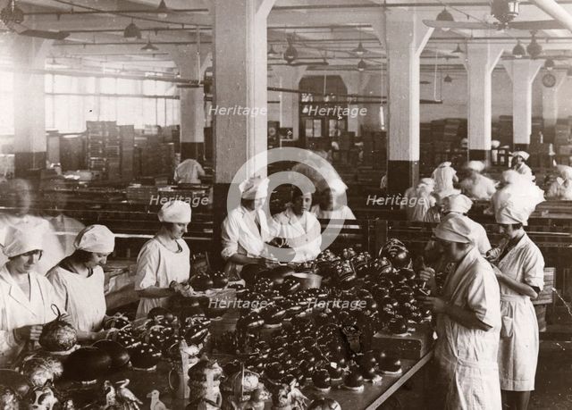 Chocolate Easter eggs, Rowntree factory, York, Yorkshire, 1930. Artist: Unknown