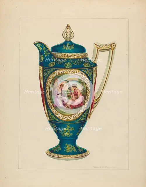 Chocolate Pitcher, c. 1937. Creator: Robert Schuerer.