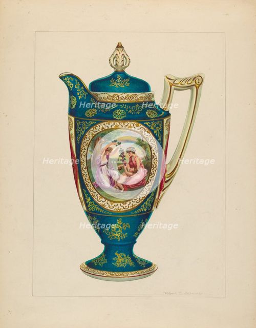 Chocolate Pitcher, c. 1937. Creator: Robert Schuerer.