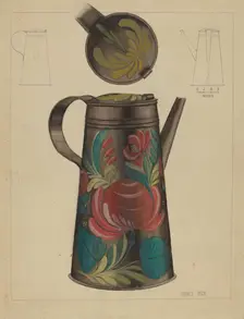 Chocolate Pot, c. 1936. Creator: Janet Riza