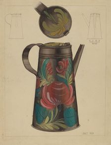 Chocolate Pot, c. 1936. Creator: Janet Riza