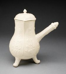 Chocolate Pot, France, c. 1775/1800. Creators: Rambervillers Pottery Factory, Septfontaines Pottery Factory