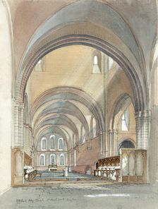 Choir and presbytery of Lilleshall Abbey, c13th century, (c1990-2010) Artist: Terry Ball