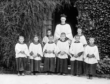 Choir at Freeland, Oxfordshire, c1860-c1922. Artist: Henry Taunt