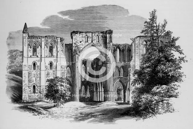 'Choir, from North', Rievaulx Abbey, c1880, (1897). Artist: Alexander Francis Lydon.