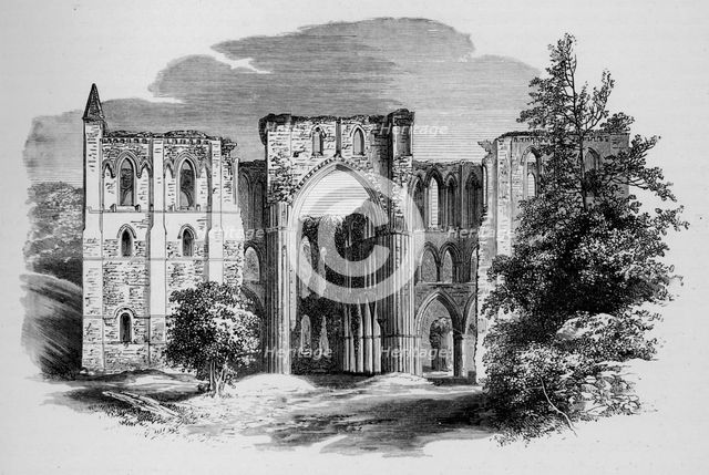 'Choir, from North', Rievaulx Abbey, c1880, (1897). Artist: Alexander Francis Lydon.