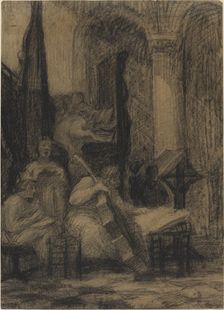 Choir of a Spanish Church. Creator: Alphonse Legros