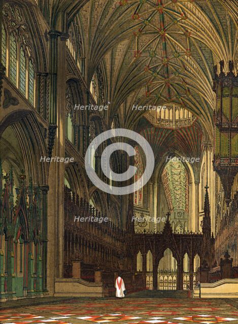 Choir of Ely Cathedral, Cambridgeshire, 19th century. Artist: Unknown