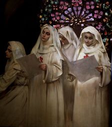 Choir of nuns 1901-1902, oil Painting by Ramon Casas