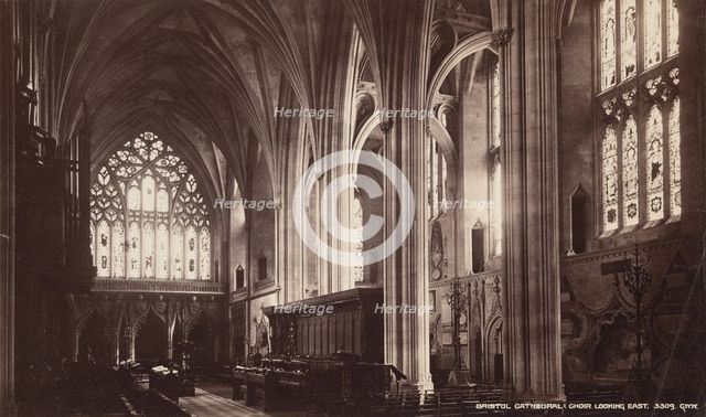 Choir Looking East, Bristol Cathedral, between 1870 and 1880. Creator: George Washington Wilson.