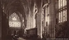 Choir Looking East, Bristol Cathedral, between 1870 and 1880. Creator: George Washington Wilson