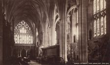 Choir Looking East, Bristol Cathedral, between 1870 and 1880. Creator: George Washington Wilson