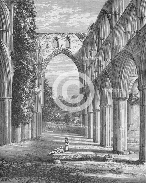 'Choir, looking North', Rievaulx Abbey, c1880, (1897). Artist: Alexander Francis Lydon.