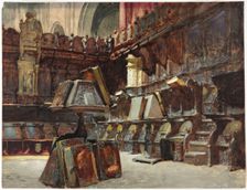 Choir Stalls in a Spanish Cathedral, c. 1868. Creator: Henri Regnault (French, 1843-1871)