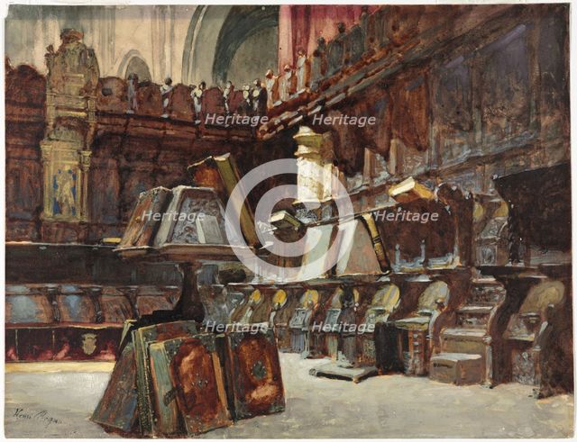 Choir Stalls in a Spanish Cathedral, c. 1868. Creator: Henri Regnault (French, 1843-1871).
