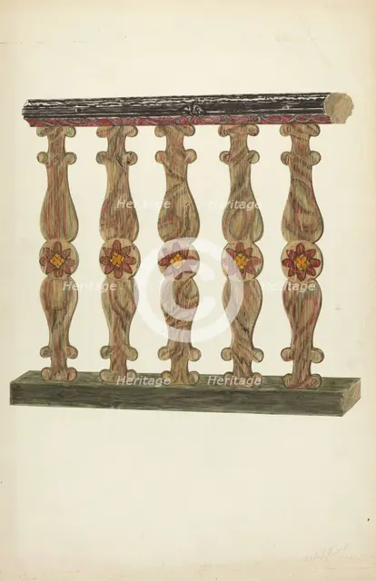 Choir Rail, 1935/1942. Creator: Albert Pratt.